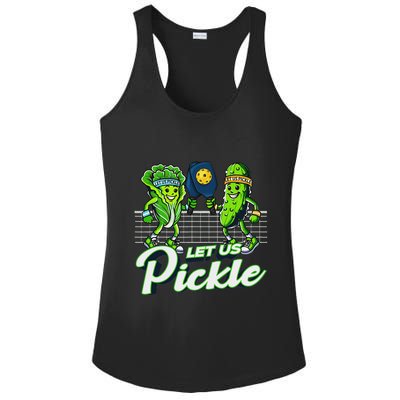 Hilarious Pickleball Swag Featuring Lettuce Pickle Players Ladies PosiCharge Competitor Racerback Tank
