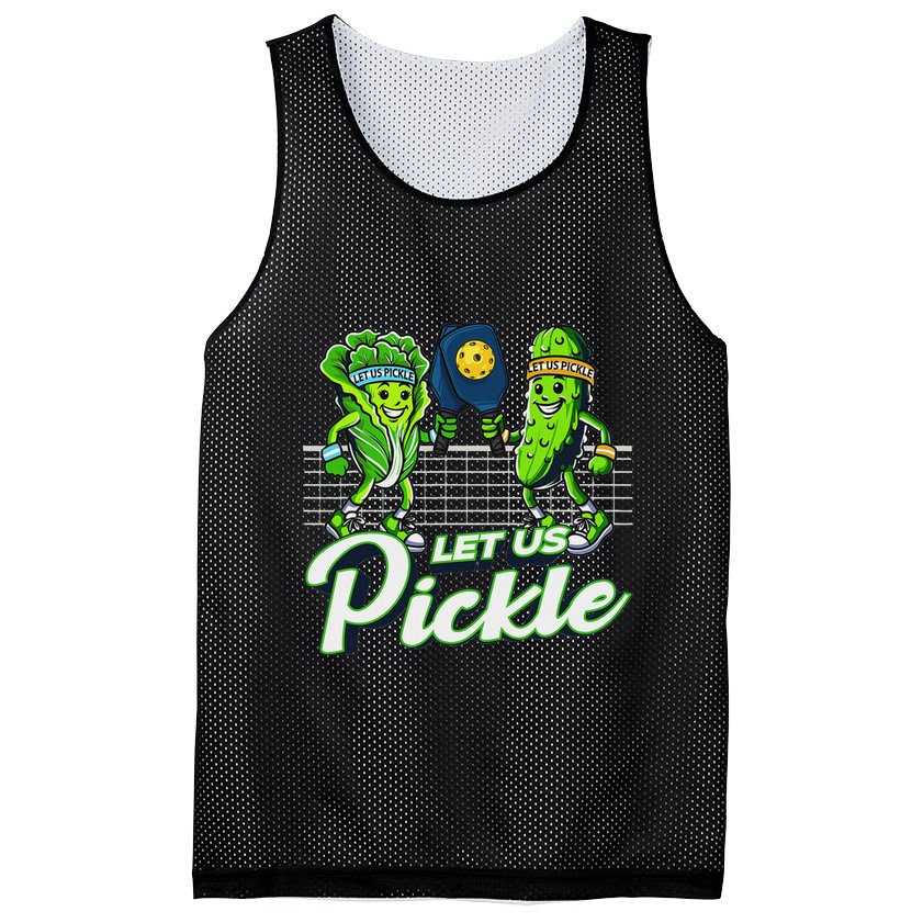 Hilarious Pickleball Swag Featuring Lettuce Pickle Players Mesh Reversible Basketball Jersey Tank