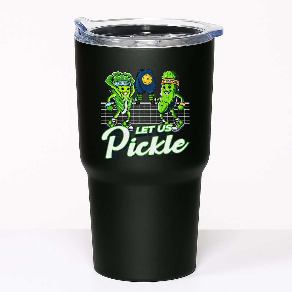 Hilarious Pickleball Swag Featuring Lettuce Pickle Players Tumbler