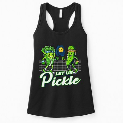 Hilarious Pickleball Swag Featuring Lettuce Pickle Players Womens Tank Top