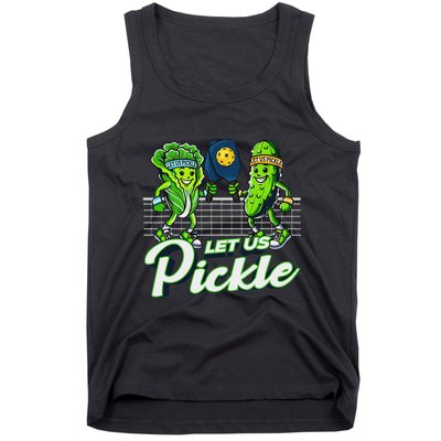 Hilarious Pickleball Swag Featuring Lettuce Pickle Players Tank Top