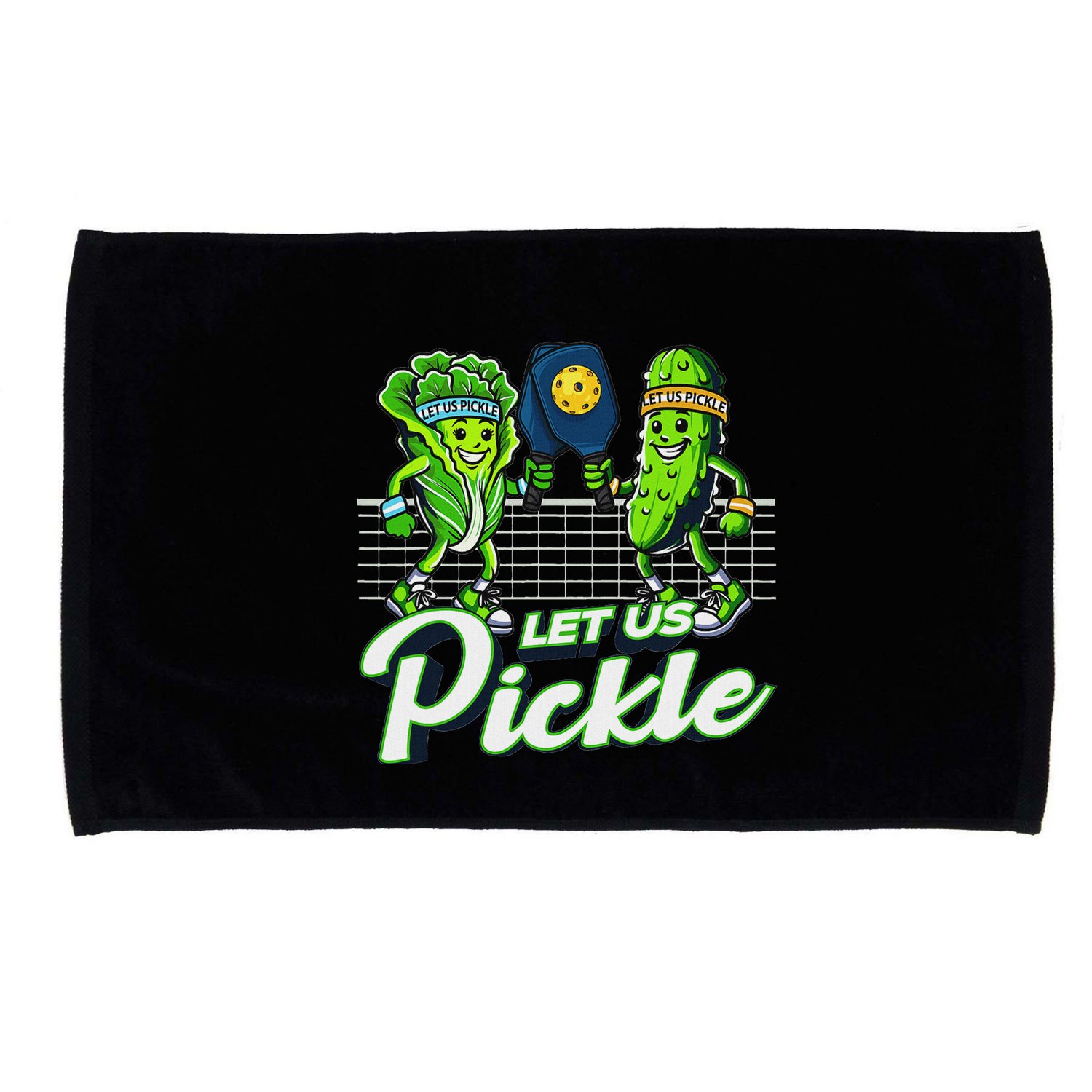 Hilarious Pickleball Swag Featuring Lettuce Pickle Players Microfiber Hand Towel