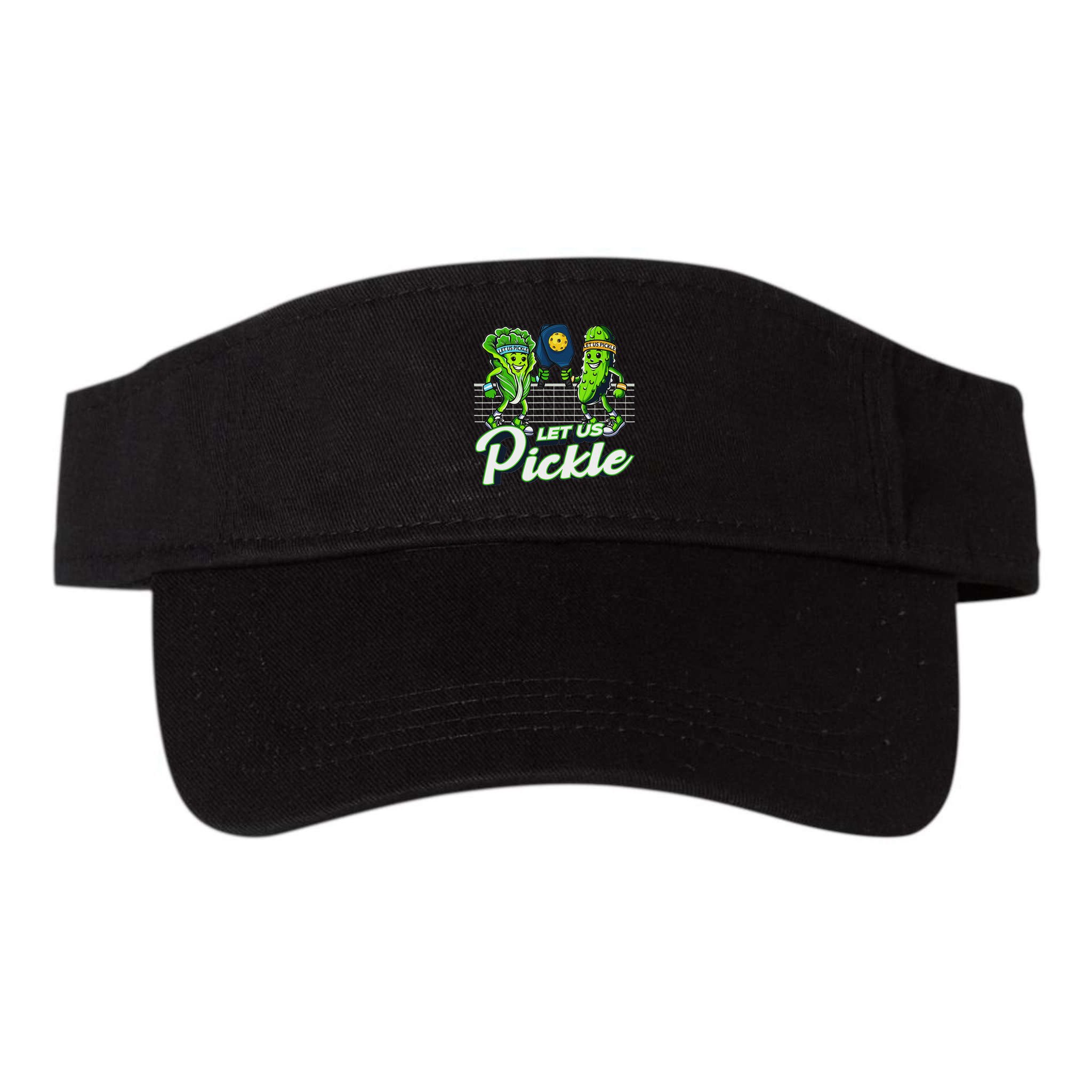 Hilarious Pickleball Swag Featuring Lettuce Pickle Players Visor
