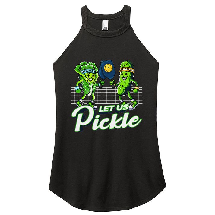 Hilarious Pickleball Swag Featuring Lettuce Pickle Players Women's Perfect Tri Rocker Tank