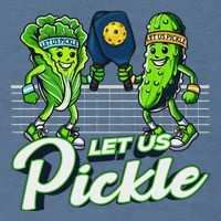 Hilarious Pickleball Swag Featuring Lettuce Pickle Players Garment-Dyed Sweatshirt