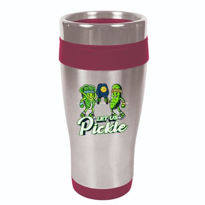 Hilarious Pickleball Swag Featuring Lettuce Pickle Players 16oz Travel Tumbler