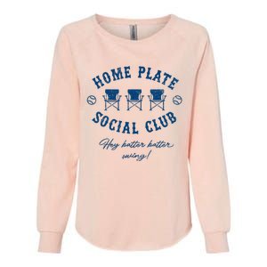 Home Plate Social Club Hey Batter Batter Swing Womens California Wash Sweatshirt