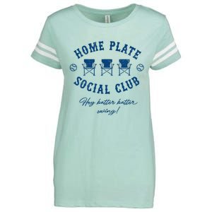 Home Plate Social Club Hey Batter Batter Swing Enza Ladies Jersey Football T-Shirt