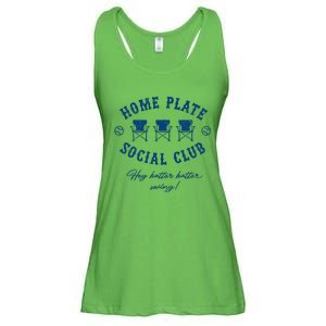 Home Plate Social Club Hey Batter Batter Swing Ladies Essential Flowy Tank