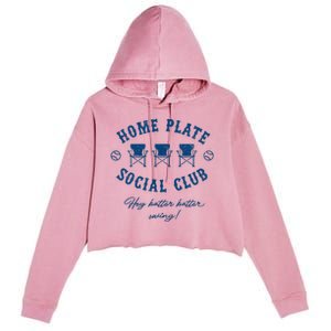 Home Plate Social Club Hey Batter Batter Swing Crop Fleece Hoodie