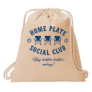 Home Plate Social Club Hey Batter Batter Swing Drawstring Bag