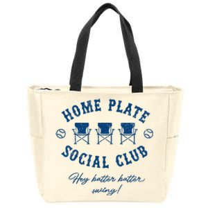 Home Plate Social Club Hey Batter Batter Swing Zip Tote Bag