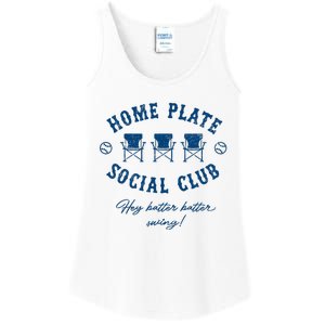 Home Plate Social Club Hey Batter Batter Swing Ladies Essential Tank