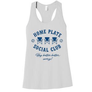 Home Plate Social Club Hey Batter Batter Swing Women's Racerback Tank