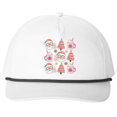 Hippie Peace Santa Christmas Holiday Snapback Five-Panel Rope Hat