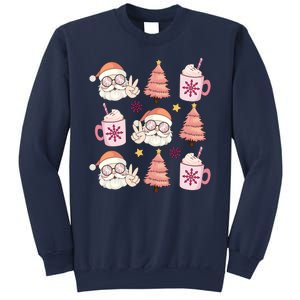 Hippie Peace Santa Christmas Holiday Sweatshirt