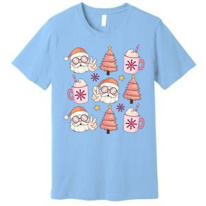 Hippie Peace Santa Christmas Holiday Premium T-Shirt