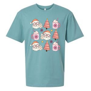 Hippie Peace Santa Christmas Holiday Sueded Cloud Jersey T-Shirt