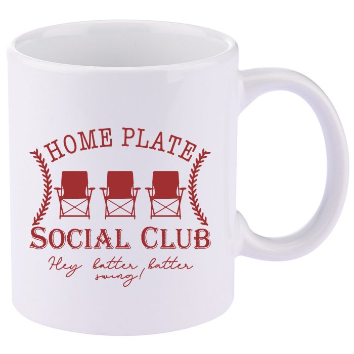 Home Plate Social Club 11oz C Handle Ceramic Mug