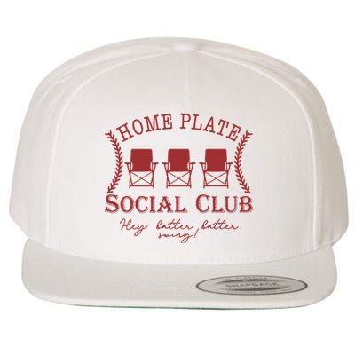 Home Plate Social Club Wool Snapback Cap