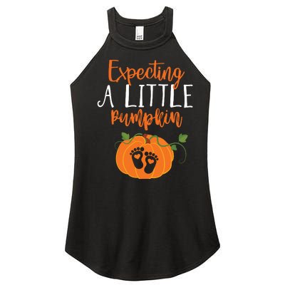 Halloween Pregnancy Shirts Mom To Be Expecting Little Pumpkin Women’s Perfect Tri Rocker Tank