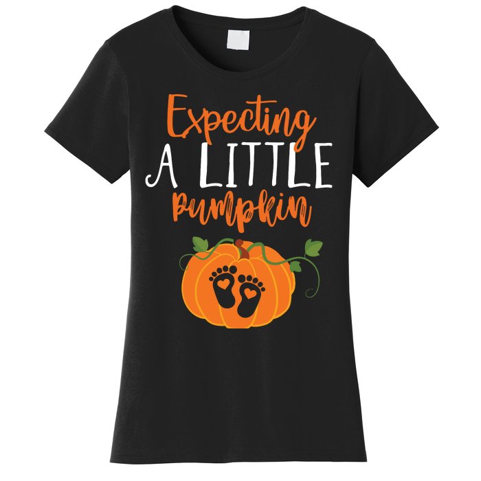 Halloween Pregnancy Shirts Mom To Be Expecting Little Pumpkin Women's T-Shirt