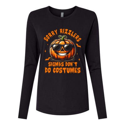 Halloween Pumpkin Spooky Vibes Sigmas DonT Do Costumes Gift Womens Cotton Relaxed Long Sleeve T-Shirt