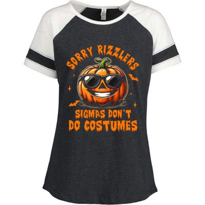 Halloween Pumpkin Spooky Vibes Sigmas DonT Do Costumes Gift Enza Ladies Jersey Colorblock Tee