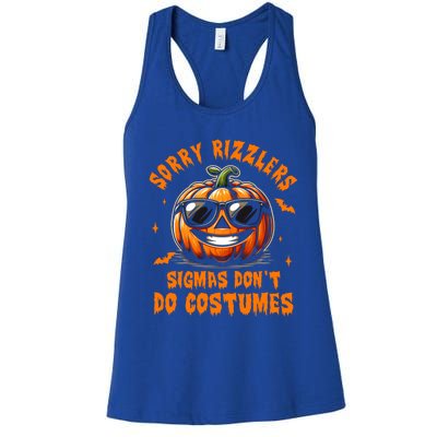 Halloween Pumpkin Spooky Vibes Sigmas DonT Do Costumes Gift Women's Racerback Tank