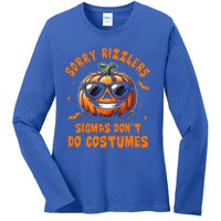 Halloween Pumpkin Spooky Vibes Sigmas DonT Do Costumes Gift Ladies Long Sleeve Shirt