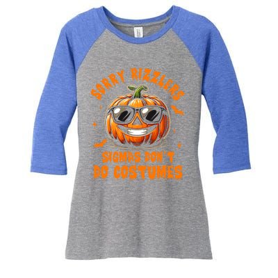 Halloween Pumpkin Spooky Vibes Sigmas DonT Do Costumes Gift Women's Tri-Blend 3/4-Sleeve Raglan Shirt