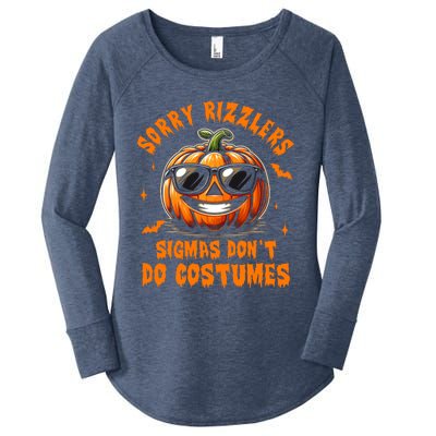 Halloween Pumpkin Spooky Vibes Sigmas DonT Do Costumes Gift Women's Perfect Tri Tunic Long Sleeve Shirt