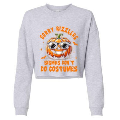 Halloween Pumpkin Spooky Vibes Sigmas DonT Do Costumes Gift Cropped Pullover Crew