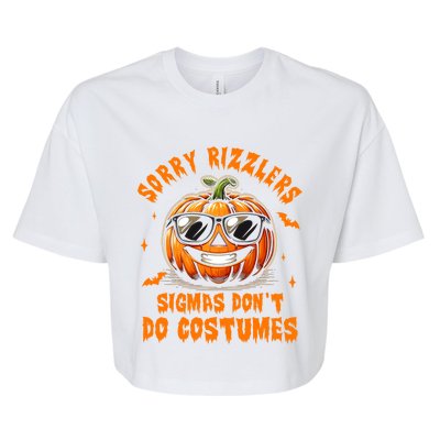 Halloween Pumpkin Spooky Vibes Sigmas DonT Do Costumes Gift Bella+Canvas Jersey Crop Tee