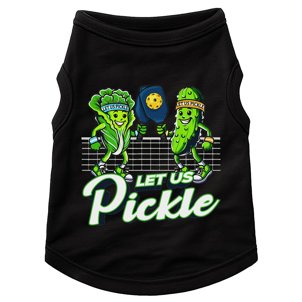 Hilarious Pickleball Swag Featuring Lettuce Pickle Players Doggie Tank