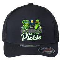 Hilarious Pickleball Swag Featuring Lettuce Pickle Players Flexfit Unipanel Trucker Cap