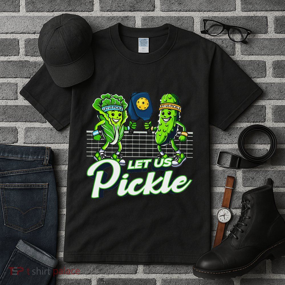 Hilarious Pickleball Swag Featuring Lettuce Pickle Players Tall T-Shirt