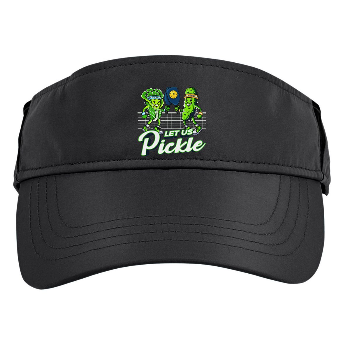 Hilarious Pickleball Swag Featuring Lettuce Pickle Players Adult Drive Performance Visor