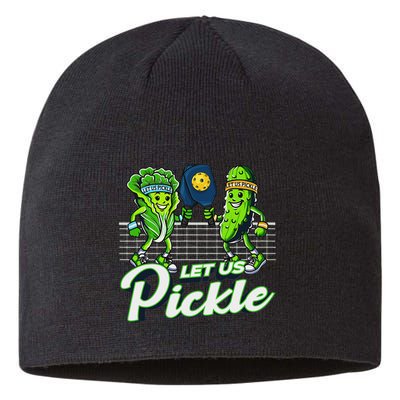 Hilarious Pickleball Swag Featuring Lettuce Pickle Players Sustainable Beanie