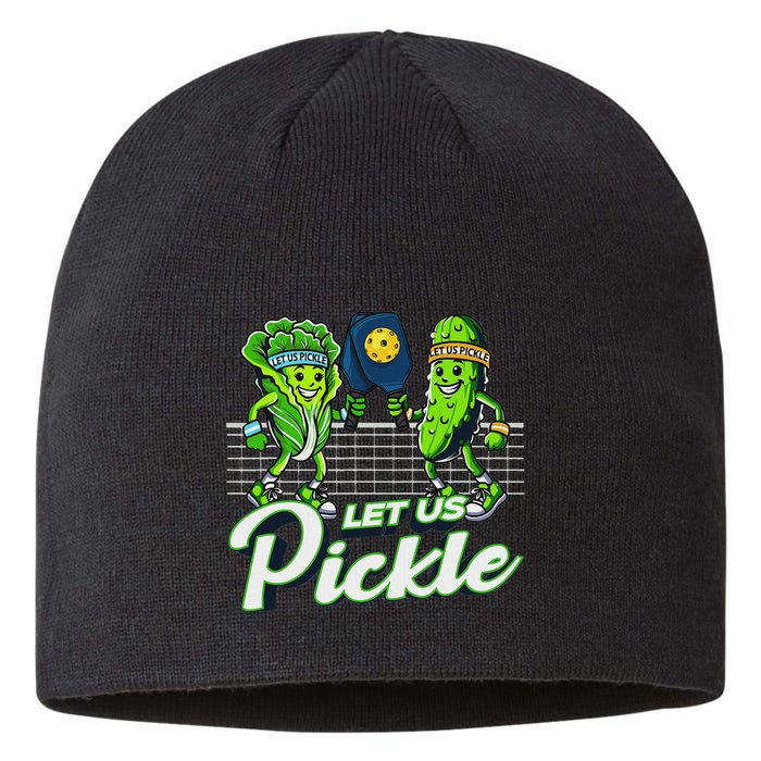Hilarious Pickleball Swag Featuring Lettuce Pickle Players Sustainable Beanie