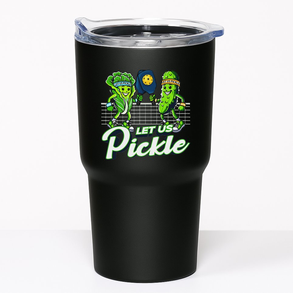 Hilarious Pickleball Swag Featuring Lettuce Pickle Players Tumbler