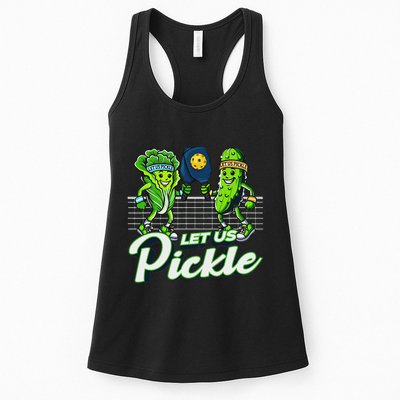 Hilarious Pickleball Swag Featuring Lettuce Pickle Players Womens Tank Top