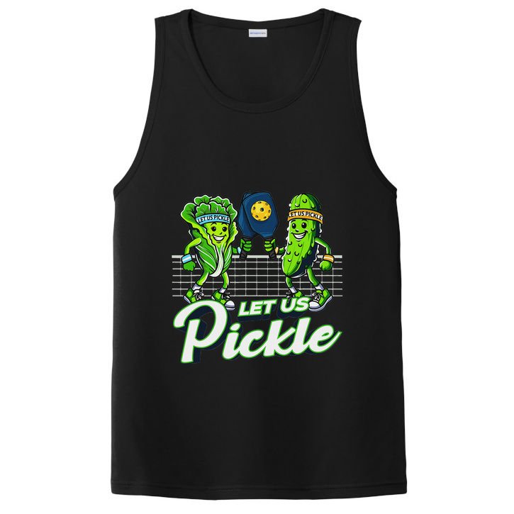 Hilarious Pickleball Swag Featuring Lettuce Pickle Players PosiCharge Competitor Tank
