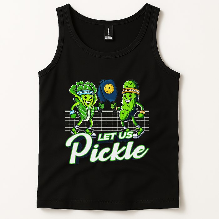 Hilarious Pickleball Swag Featuring Lettuce Pickle Players Tank Top