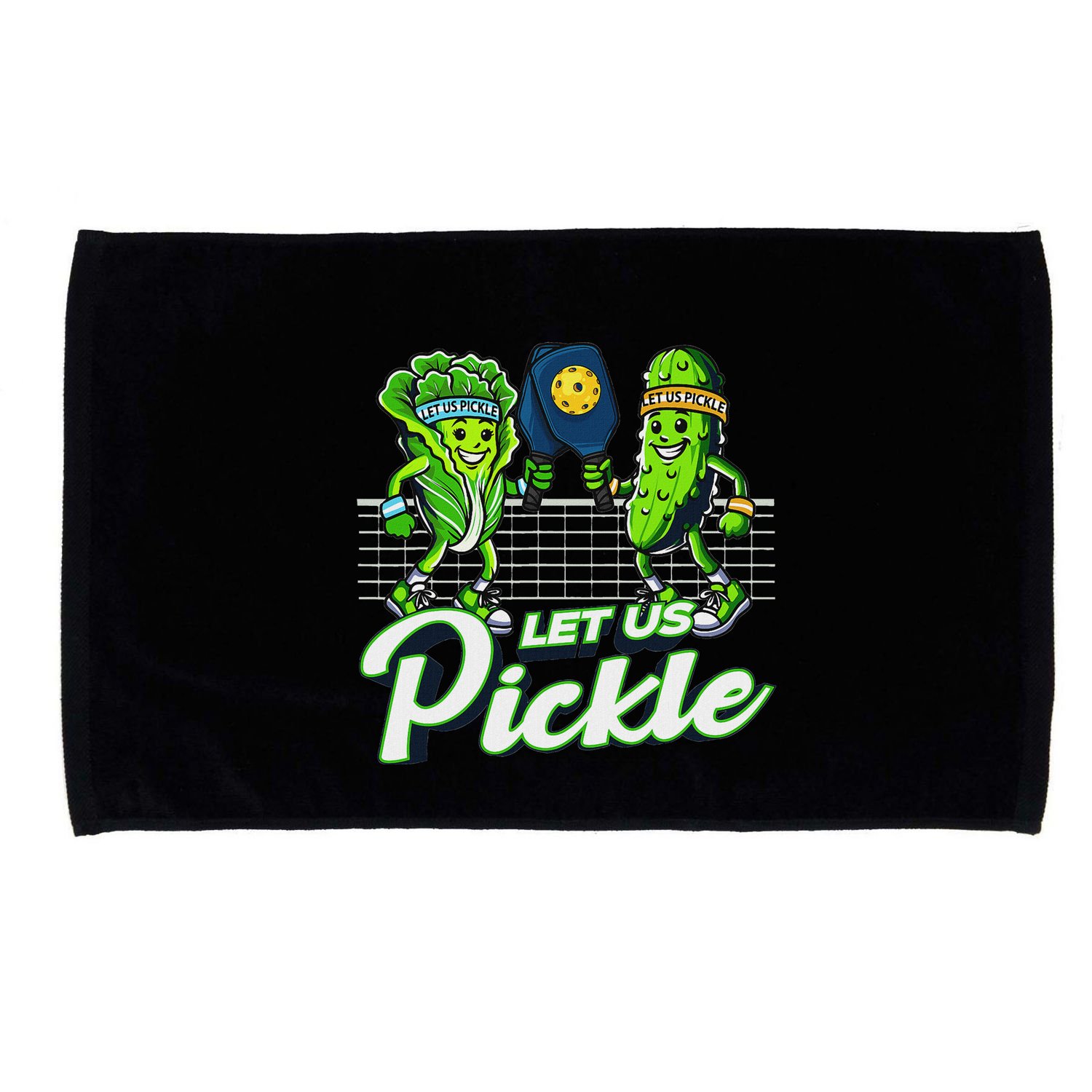 Hilarious Pickleball Swag Featuring Lettuce Pickle Players Microfiber Hand Towel