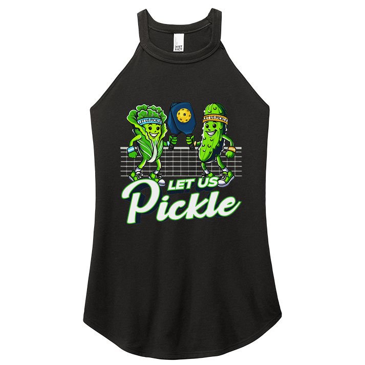 Hilarious Pickleball Swag Featuring Lettuce Pickle Players Women's Perfect Tri Rocker Tank