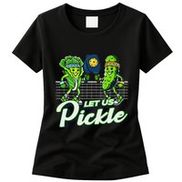 Hilarious Pickleball Swag Featuring Lettuce Pickle Players Womens T-Shirt