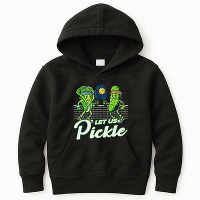Hilarious Pickleball Swag Featuring Lettuce Pickle Players Kids Hoodie