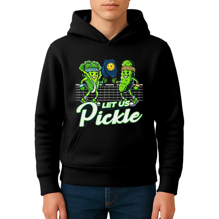 Hilarious Pickleball Swag Featuring Lettuce Pickle Players Kids Hoodie