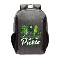 Hilarious Pickleball Swag Featuring Lettuce Pickle Players Vector Backpack